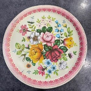 Vintage English Elite Trays floral motif tea tray